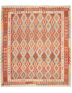 Rug Kilim Afghanistan 261x295 Red Orange Cream