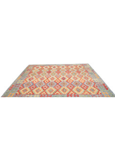 Rug Kilim Afghanistan 255x238 Sky Blue Terracot 2