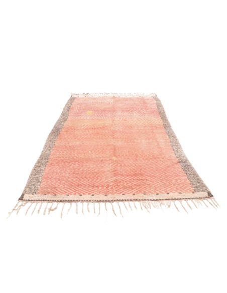 Rug 150x250 Salmon Pink Charcoal Grey Cream Whi