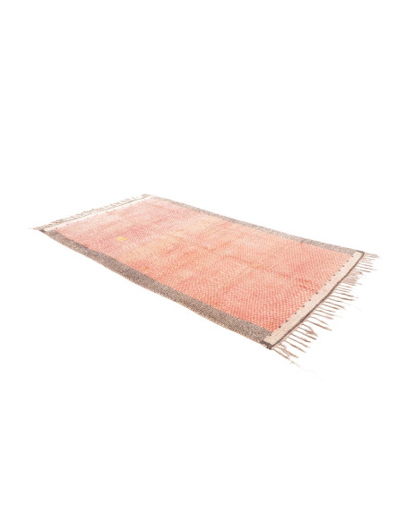 Rug 150x250 Salmon Pink Charcoal Grey Cream Whi