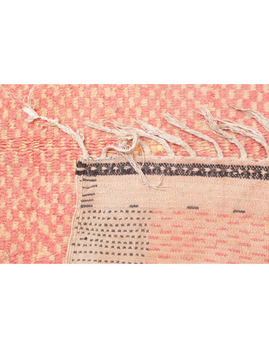 Rug 150x250 Salmon Pink Charcoal Grey Cream Whi