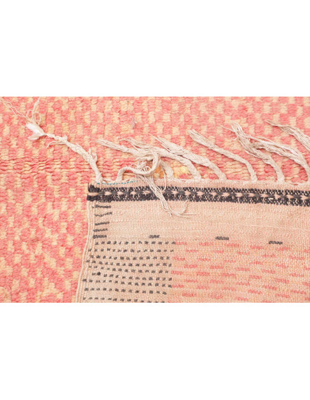 Rug 150x250 Salmon Pink Charcoal Grey Cream Whi