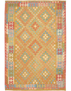 Tappeto Kilim Afghanistan 199x299 Giallo Senape