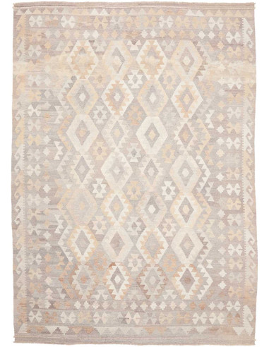 Rug Kilim Afghanistan 205x282 Grey Beige Cream