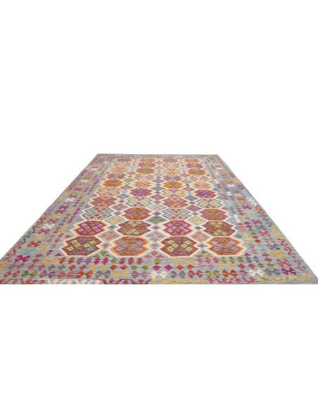 Rug Kilim Afghanistan 253x353 Sky Blue Fuchsia