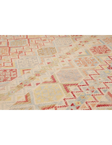 Tappeto Kilim Afghanistan 306x402 Crema Rosso C