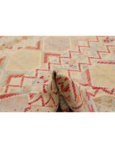 Tappeto Kilim Afghanistan 306x402 Crema Rosso C