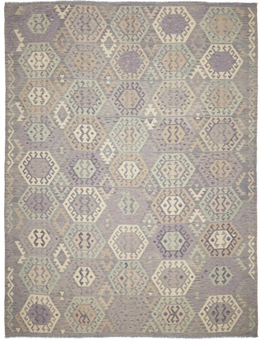 Rug Kilim Afghanistan 298x390 Lavender Beige Gr