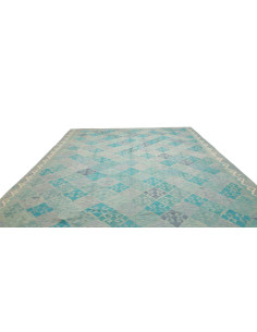 Tappeto Kilim Afghanistan 305x399 Azzurro Acqua 2