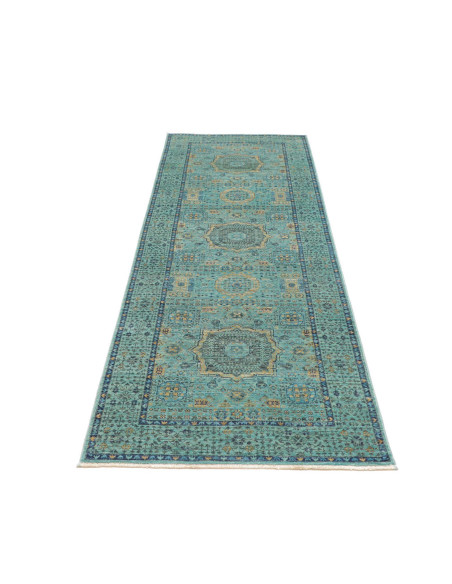 Rug Mamlouk Pakistan 79x248 Turquoise Emerald O
