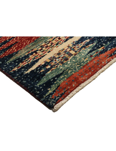 Rug Mosaic Pakistan 250x298 Blue Red Yellow Bei