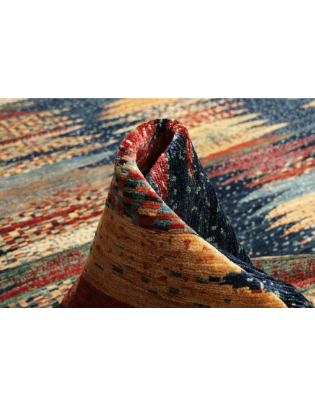 Tappeto Mosaic Pakistan 250x298 Blu Rosso Giall