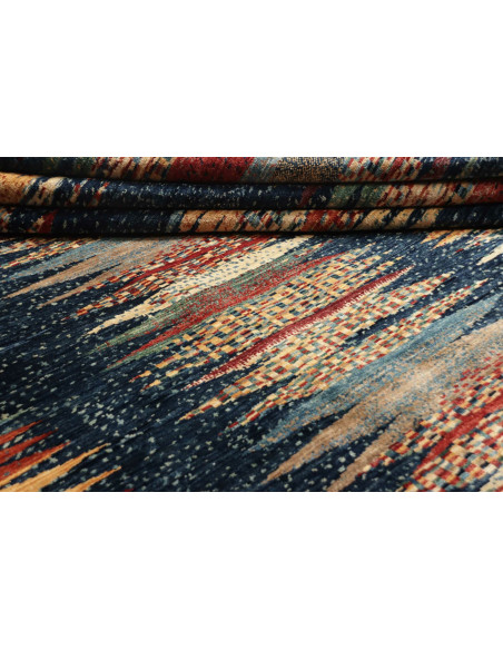Rug Mosaic Pakistan 250x298 Blue Red Yellow Bei