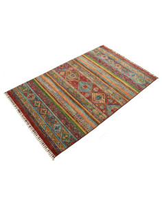 Tappeto Samarkand Pakistan 100x159 Rosso Bordea 2