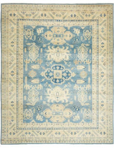Rug Kazak Afghanistan 242x293 Sky Blue Cream Be