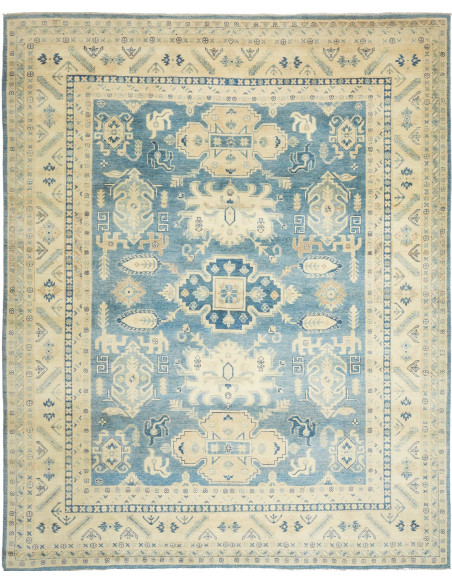 Rug Kazak Afghanistan 242x293 Sky Blue Cream Be