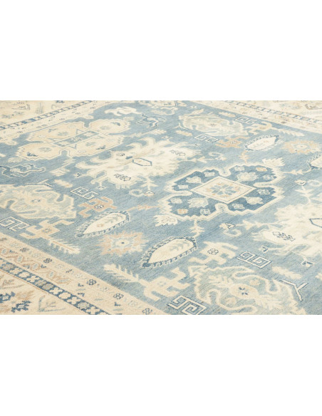 Rug Kazak Afghanistan 242x293 Sky Blue Cream Be
