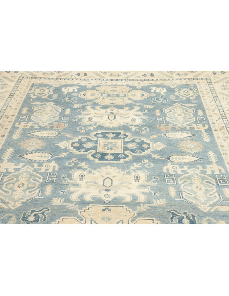 Rug Kazak Afghanistan 242x293 Sky Blue Cream Be