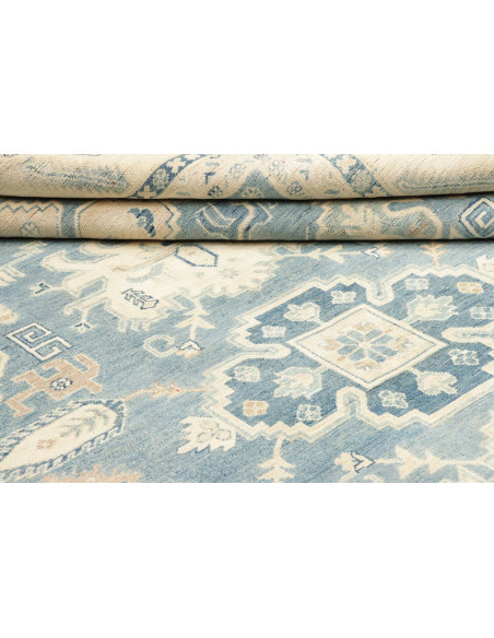Rug Kazak Afghanistan 242x293 Sky Blue Cream Be
