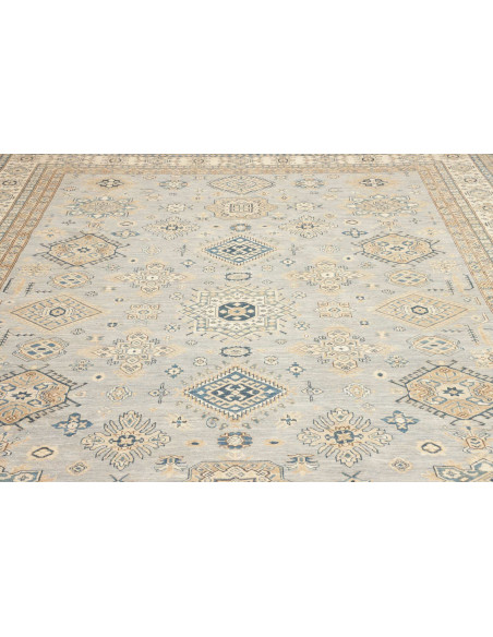 Rug Kazak Fine Pakistan 280x369 Sky Blue Beige