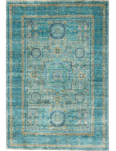 Tappeto Mamlouk Pakistan 125x182 Turchese Oro B