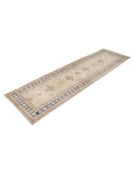 Rug Kazak Afghanistan 85x286 Sage Green Navy Bl