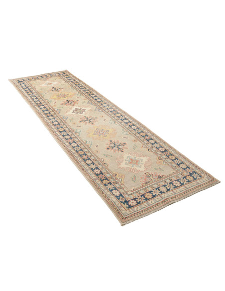 Rug Kazak Afghanistan 85x286 Sage Green Navy Bl