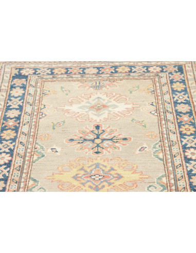 Rug Kazak Afghanistan 85x286 Sage Green Navy Bl
