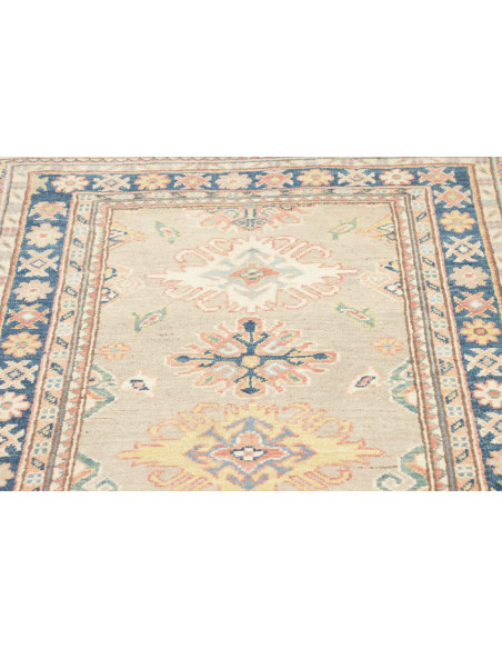 Rug Kazak Afghanistan 85x286 Sage Green Navy Bl