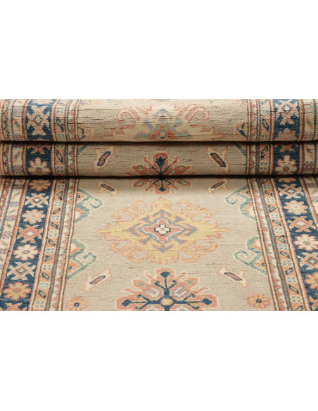 Rug Kazak Afghanistan 85x286 Sage Green Navy Bl