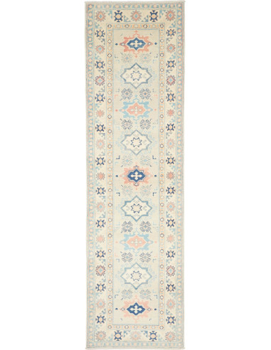 Tappeto Kazak Afghanistan 83x294 Crema Avorio B