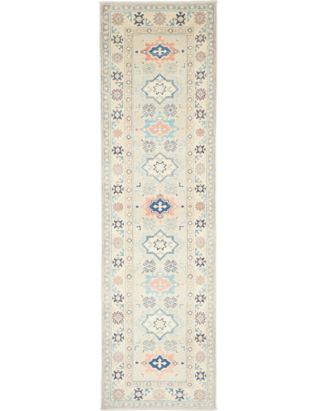 Tappeto Kazak Afghanistan 83x294 Crema Avorio B