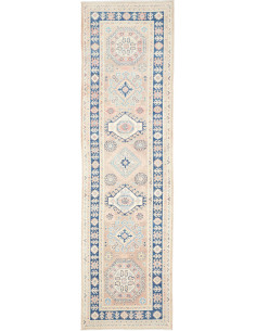 Tappeto Kazak Afghanistan 84x293 Rosa Pesca Ten