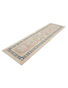 Tappeto Kazak Afghanistan 84x293 Rosa Pesca Ten 2