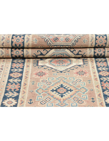 Tappeto Kazak Afghanistan 84x293 Rosa Pesca Ten