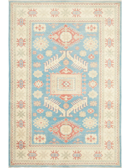 Rug Kazak Afghanistan 127x186 Sky Turquoise Cre