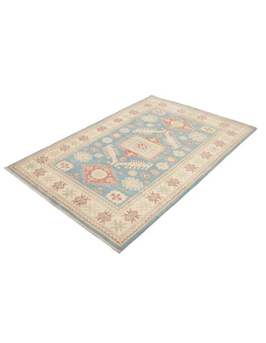 Rug Kazak Afghanistan 127x186 Sky Turquoise Cre
