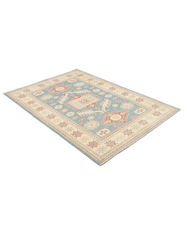 Rug Kazak Afghanistan 127x186 Sky Turquoise Cre