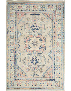 Tappeto Kazak Afghanistan 122x189 Beige Crema B