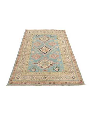 Tappeto Kazak Afghanistan 117x187 Azzurro Crema