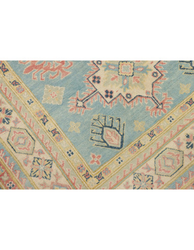 Tappeto Kazak Afghanistan 117x187 Azzurro Crema