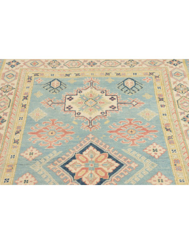 Tappeto Kazak Afghanistan 117x187 Azzurro Crema