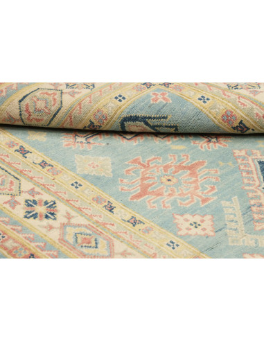 Tappeto Kazak Afghanistan 117x187 Azzurro Crema