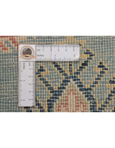 Tappeto Kazak Afghanistan 117x187 Azzurro Crema