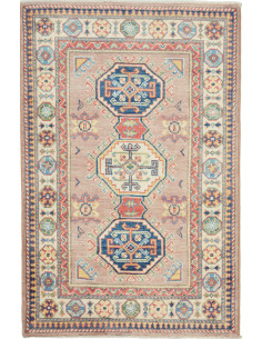 Tappeto Kazak Afghanistan 82x126 Rosa Antico Bl