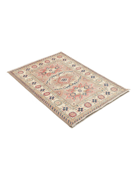 Rug Kazak Afghanistan 85x124 Sandy Beige Coral