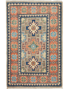 Tappeto Kazak Afghanistan 62x94 Terracotta Blu