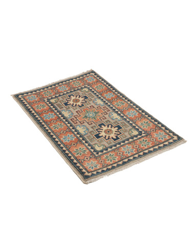 Tappeto Kazak Afghanistan 62x94 Terracotta Blu