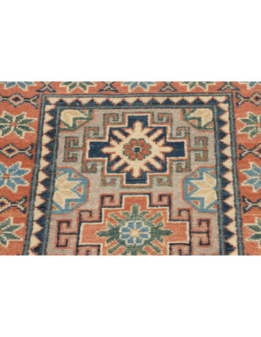 Tappeto Kazak Afghanistan 62x94 Terracotta Blu
