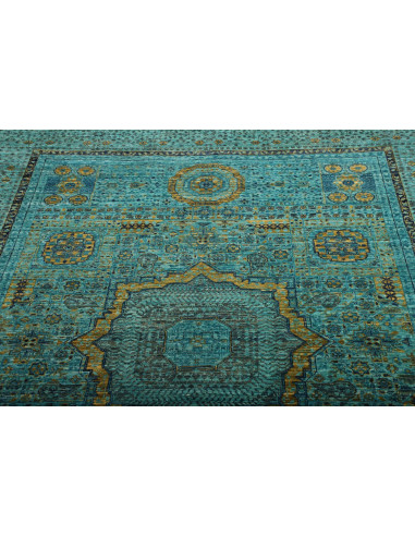 Tappeto Mamlouk Pakistan 173x243 Turchese Oro B
